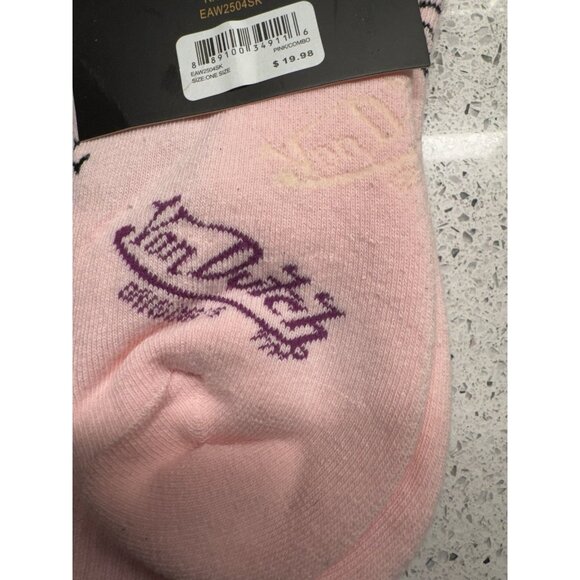 NWT Unisex Von Dutch Logo Fashion Socks Pink - Picture 2 of 3